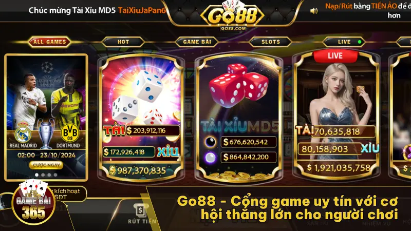 Go88 – Cổng game bài đổi thưởng hàng đầu với nhiều cơ hội thắng lớn