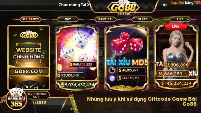 Những lưu ý khi sử dụng Giftcode Game Bài Go88